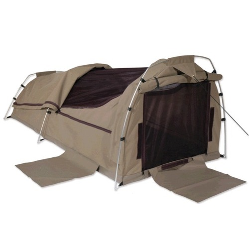 Sahara Nomad Double Dome Canvas Swag & Bag - Brown