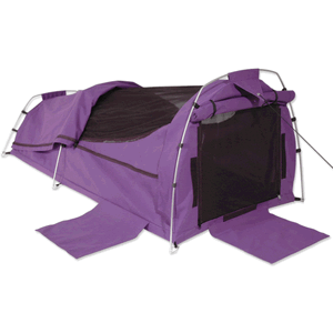 Sahara Nomad King Single Dome Canvas Swag & Bag - Purple